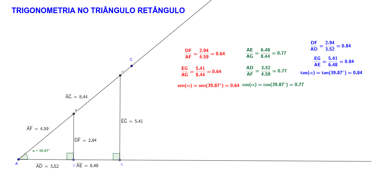 Trigonometria no triângulo retângulo