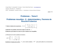 Problemas resueltos - 8 - determinantes y Teorema de Rouché-Frobenius.pdf