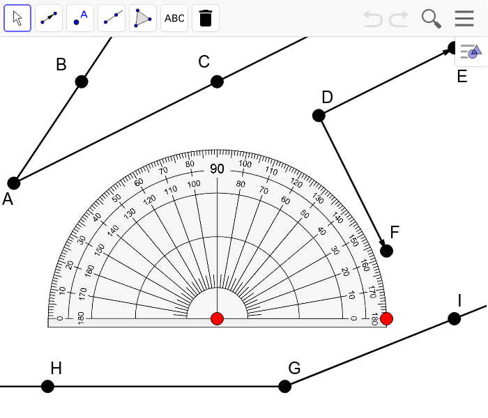 Measuring Angles With a Protractor GeoGebra