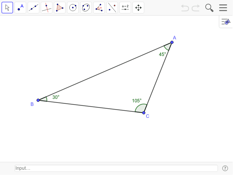 make a triangle GeoGebra