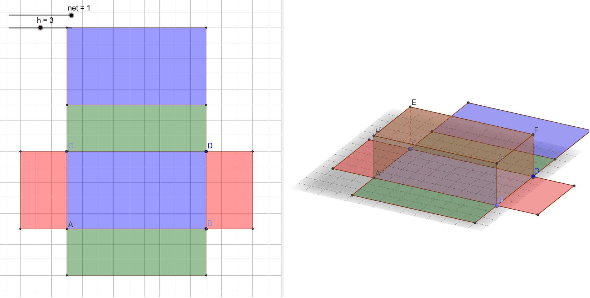 Cuboid Net GeoGebra