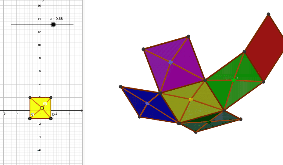 net of cube GeoGebra
