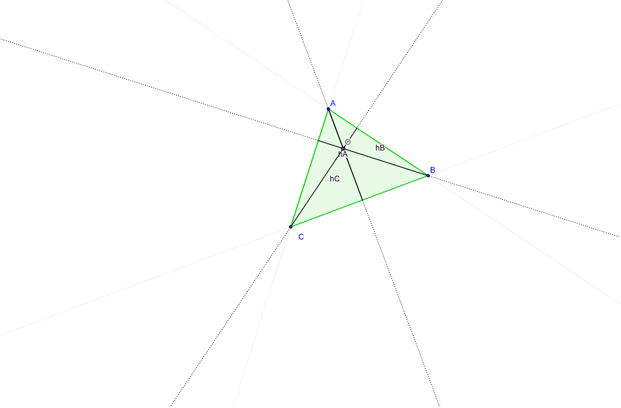 L'ortocentre és el punt on es tallen les tres altures d'un triangle.