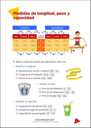 Medidas de longitud, peso y capacidad.