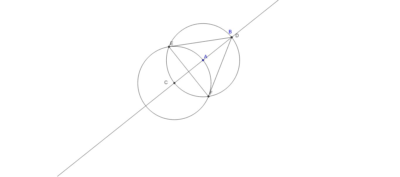 equilateral triangle inscribed in a circle GeoGebra