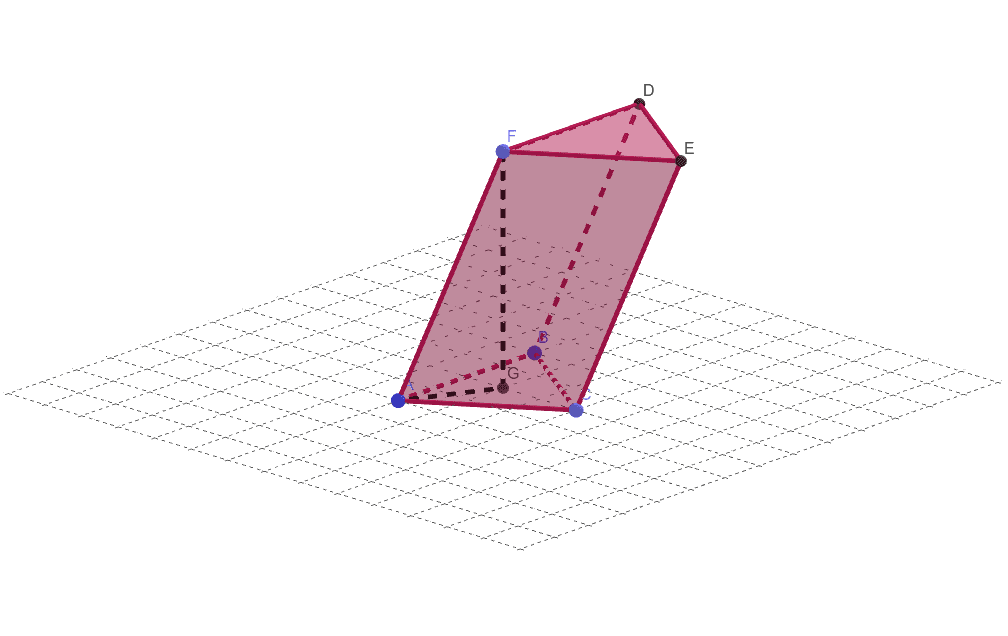 Похила трикутна призма – GeoGebra