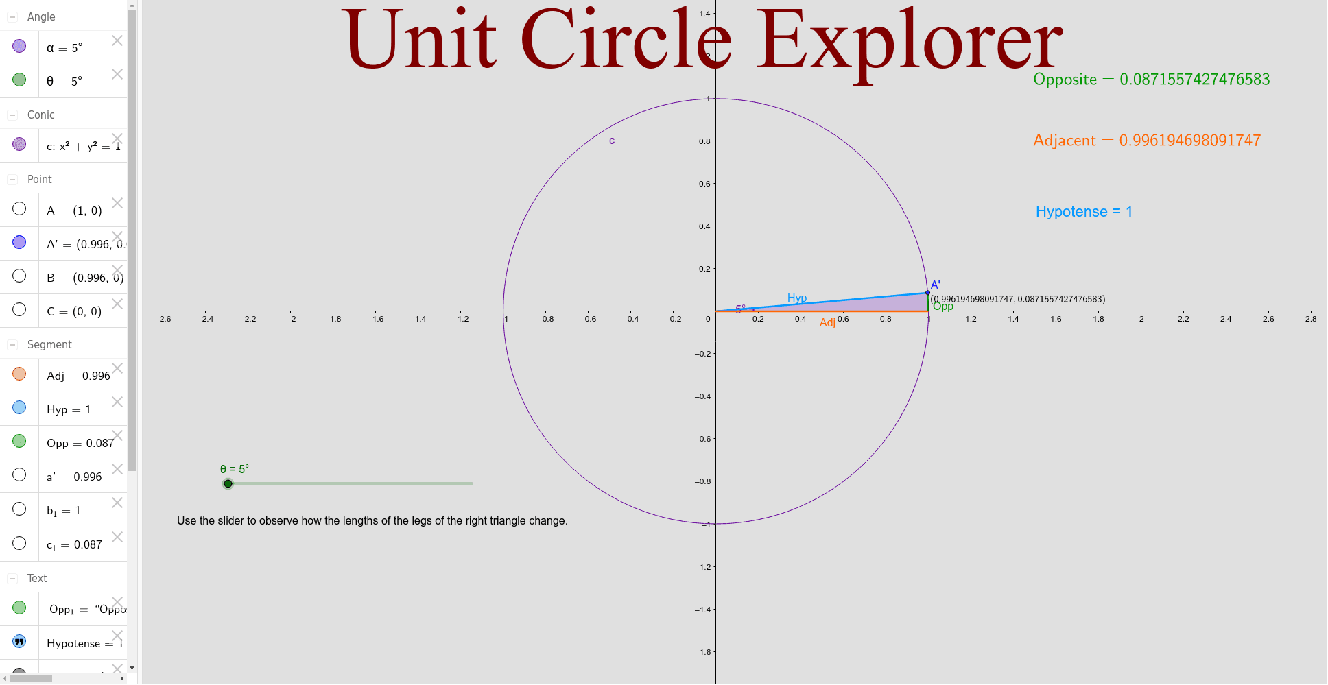 GeoGebra Applet
