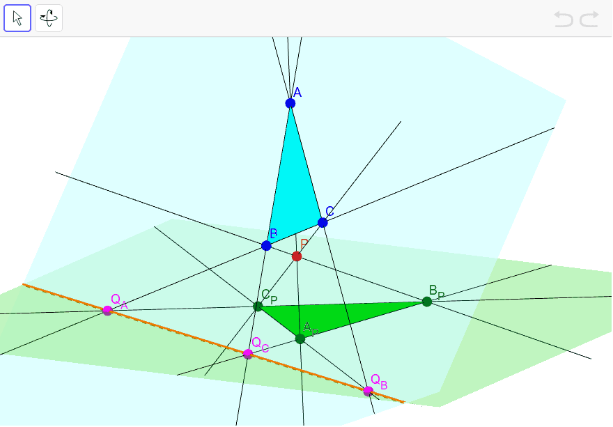 Perspective Triangles A 3D View GeoGebra