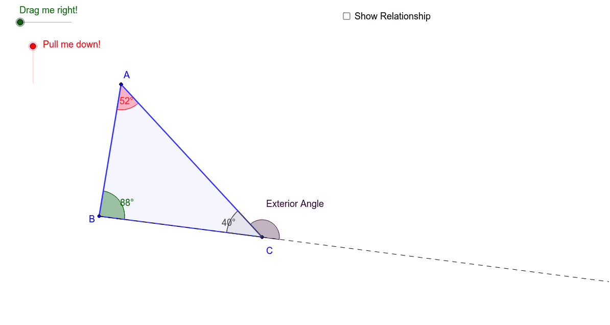 Exterior Angle of a Triangle – GeoGebra