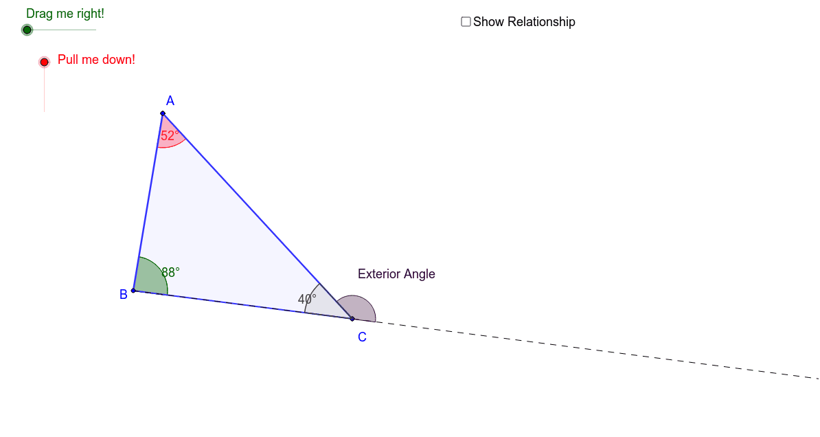 Exterior Angle Of A Triangle Geogebra