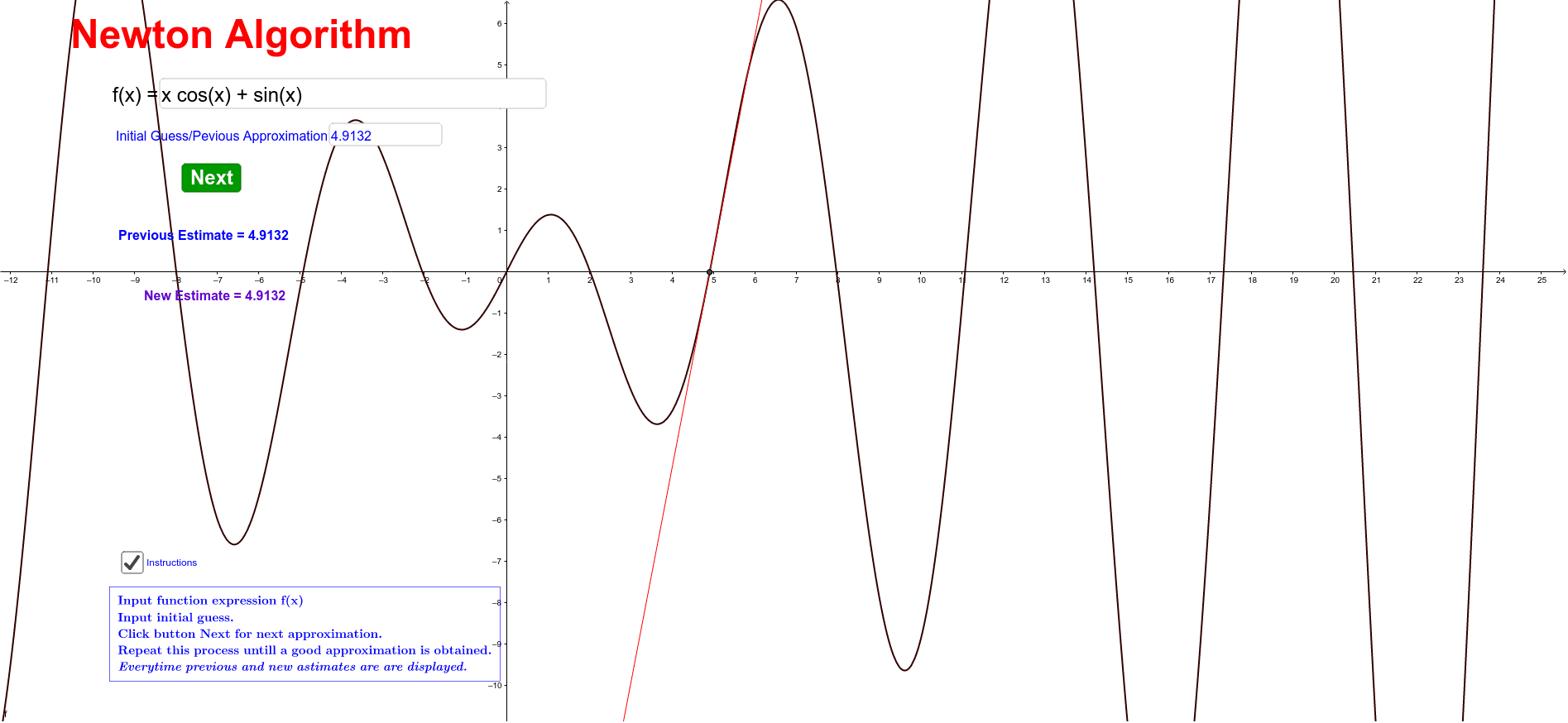 GeoGebra Applet