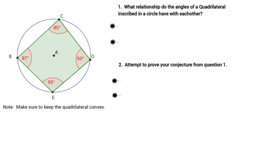 Circle With Inscribed Quadrilateral