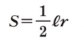 Formula in finding the area of the sector given the arc length and radius.