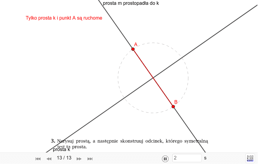 Co To Jest Symetralna Odcinka Symetralna odcinka zad. 3. str. 217. – GeoGebra