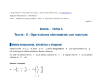 Teoría - 8 - Operaciones elementales con matrices.pdf