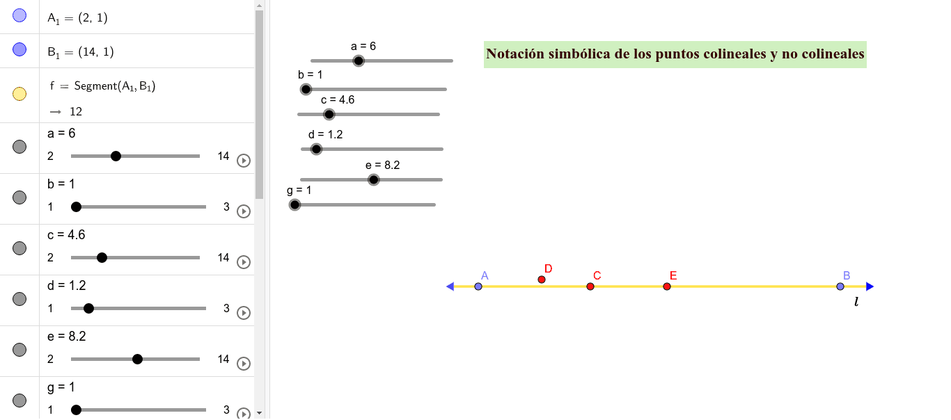 Puntos colineales y no colineales GeoGebra Puntos colineales y no colineales GeoGebra