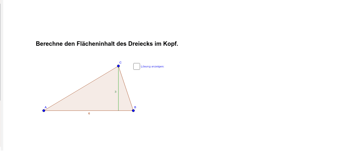 Dreieck Flächeninhalt berechnen - GeoGebra
