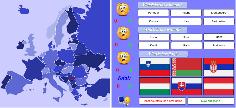 Flags of Europe Quiz