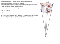 Volume caixa de chocolates - Volume Tronco de Pirâmide