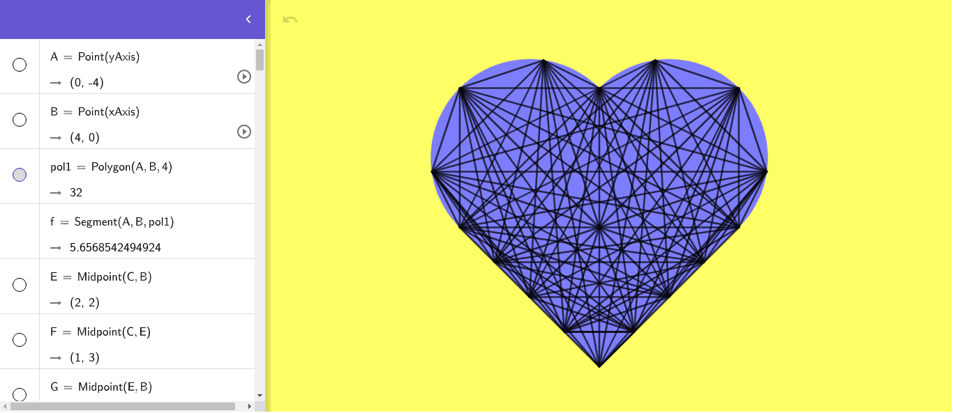 Heart String Art. GeoGebra