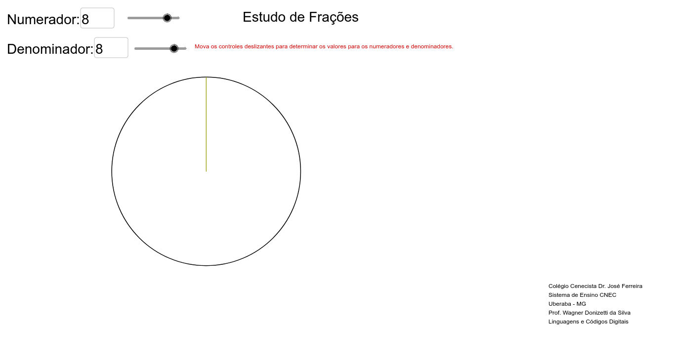 Simplificação de frações – GeoGebra