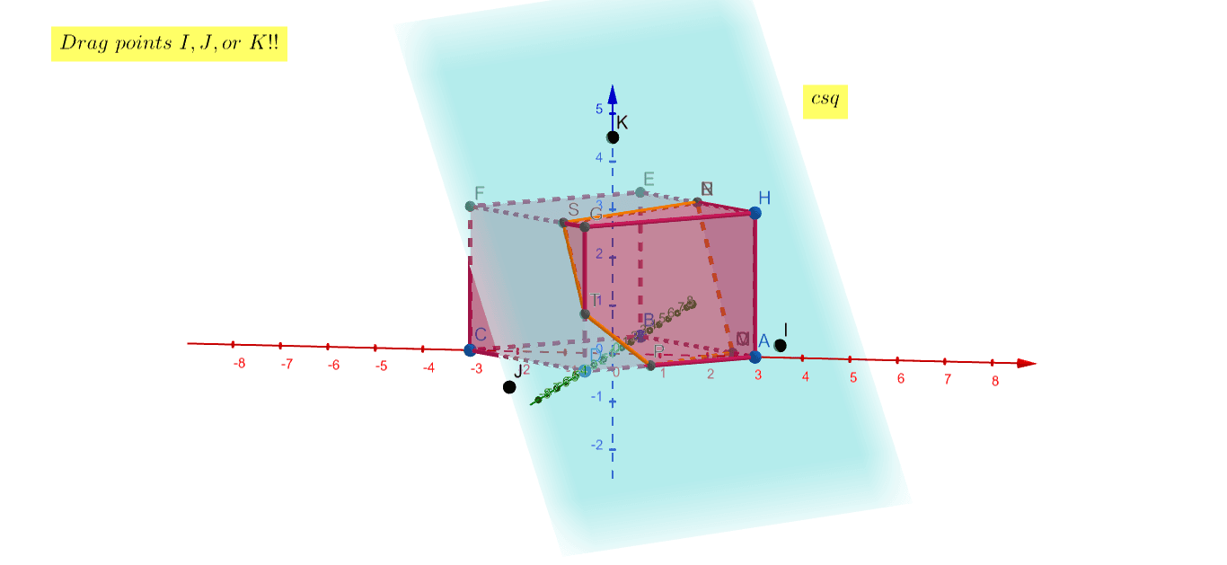 Cross Section Rectangular Prism GeoGebra