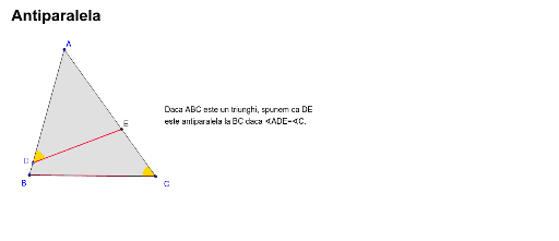Antiparalele – GeoGebra