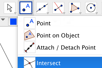 Mark the circumcenter by finding the intersection of the perpendicular bisectors.