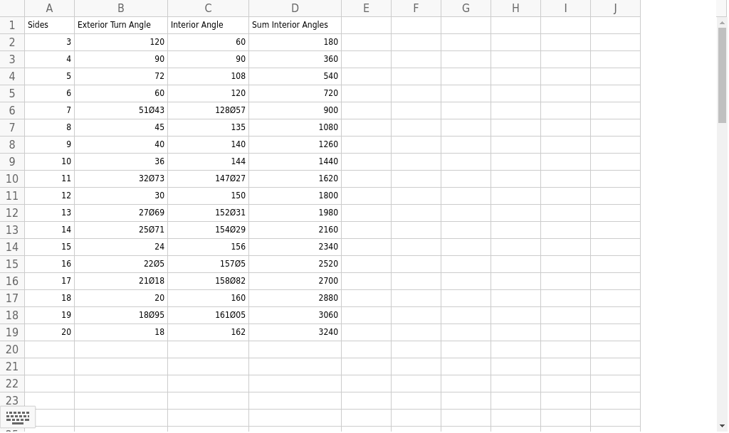 Interior And Exterior Angles Of Regular Polygons List Geogebra