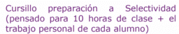 Cursillo preparación Selectividad. Matemáticas Bachillerato