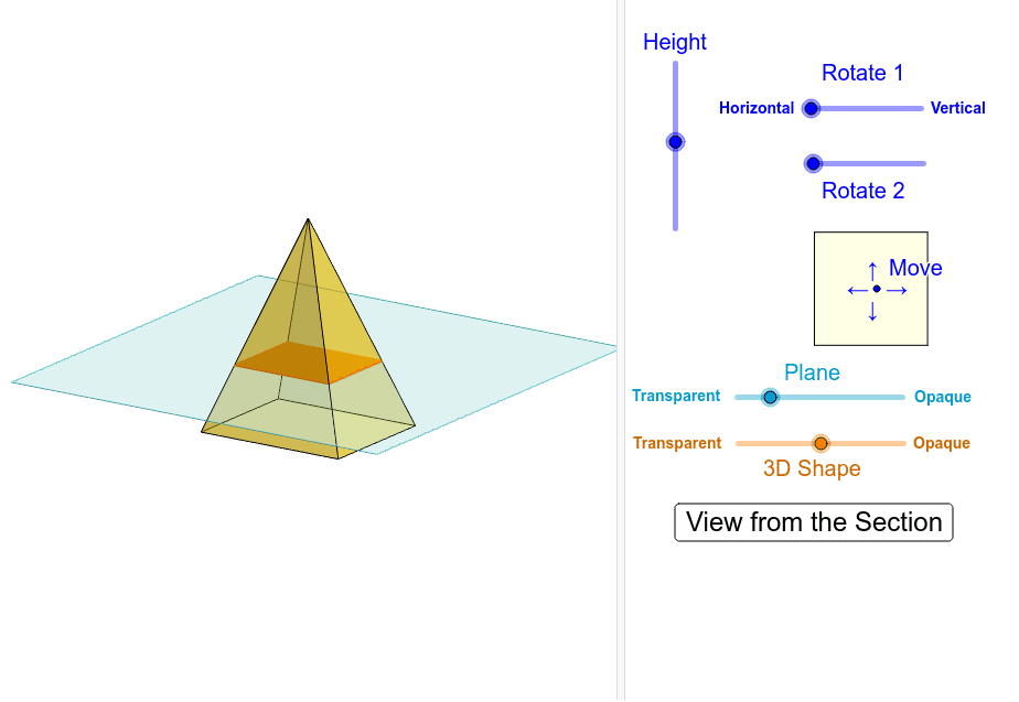 Cross-Section of Rectangular Pyramid Interactive