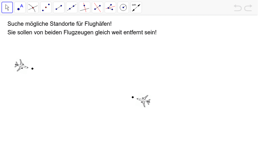 Wo kann der Flughafen sein? – GeoGebra