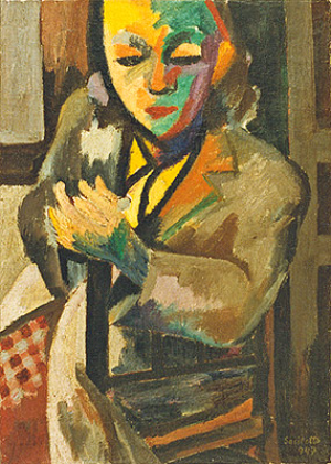 [i]Figura Sentada, 1947[/i]
Luiz Sacilotto
Oil on canvas, c.i.d.
59.00 cm x 45.00 cm
Source: Enciclopédia Itaú Cultural.