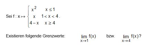 [size=100]Stelle die zusammengesetzte Funktion grafisch dar. Untersuche dann die Stellen x = 1 und x = 4.



[/size]