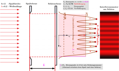 ◯ Beugung und Interferenz an Einzelspalt und Beugungsgitter