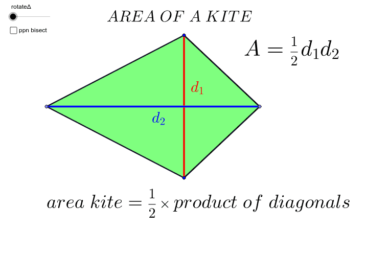 area of a kite shape area of a kite shape