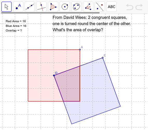 Overlapping Squares GeoGebra