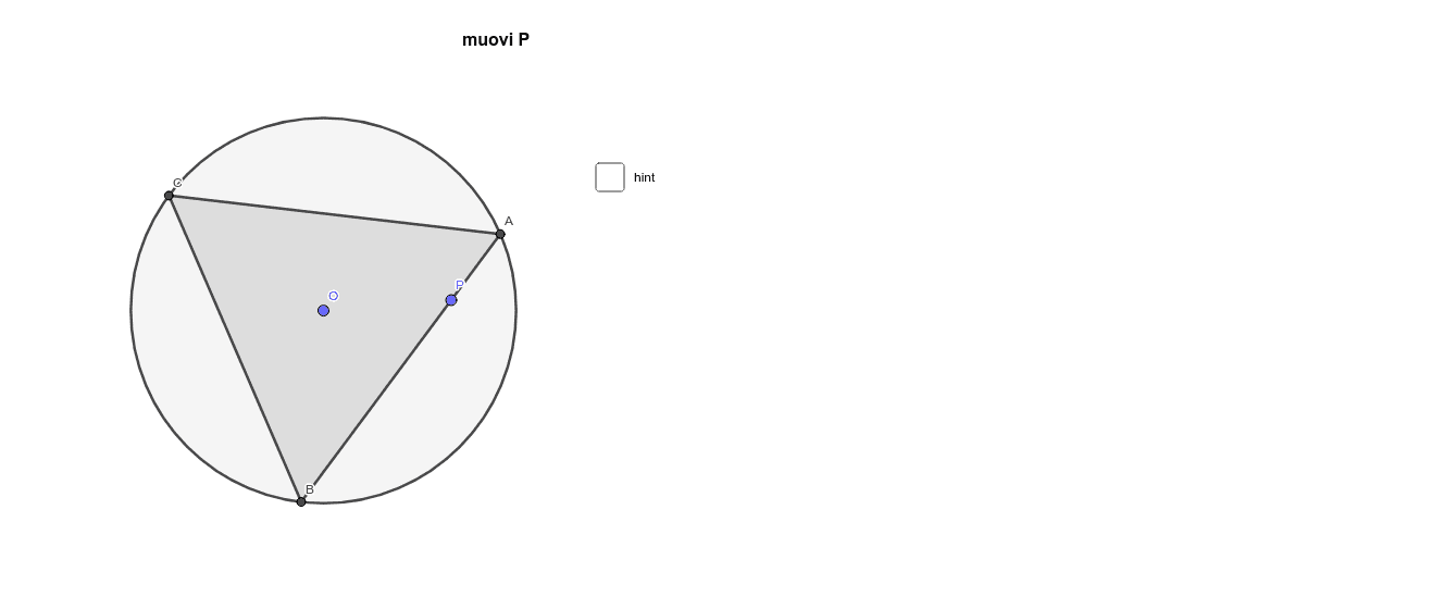 ... e se il lato del triangolo equilatero inscritto deve passare per un punto P?