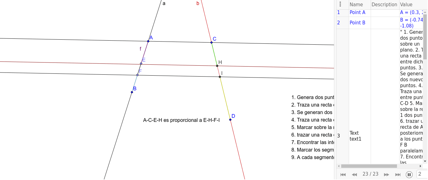 Teorema De Thales Geogebra