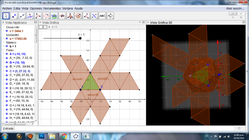 P.A.M-AR-GEOGEBRA-SOLIDOS DE PLATON-ICOSAEDRO-DESARROLLO