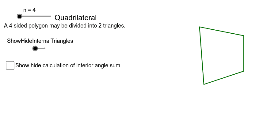 Sum Of Interior Angles Of A Convex Polygon Geogebra