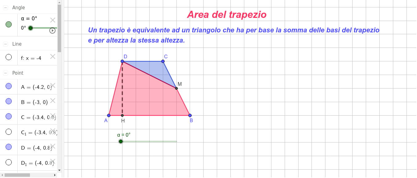 Formula Per Calcolare L'area Del Trapezio Area del trapezio – GeoGebra