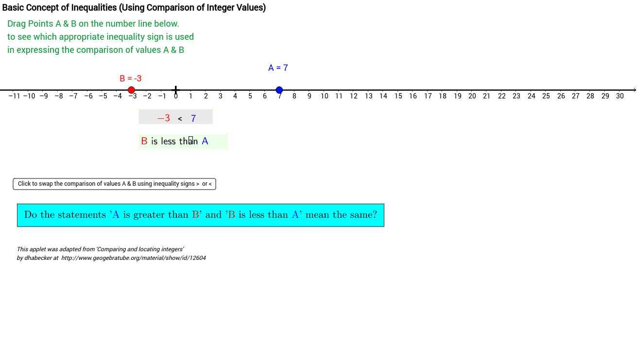GeoGebra Applet