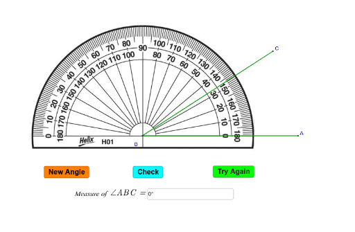 Measuring Angles with a Protractor – GeoGebra