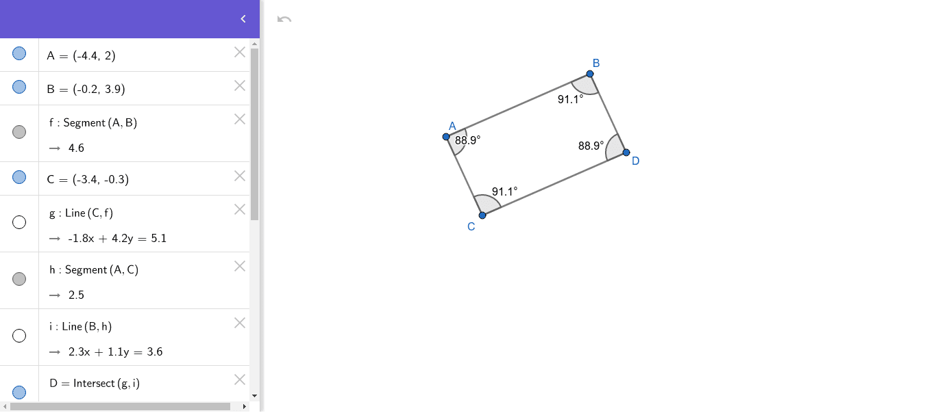 Adjacent Angles of Parallelograms