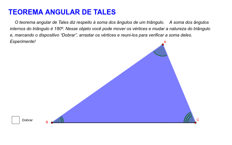 Teorema angular de Tales Press Enter to start activity