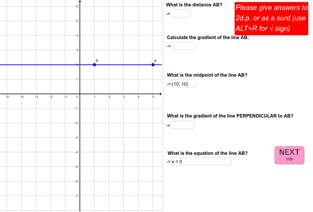 Test Yourself - Coordinate Geometry