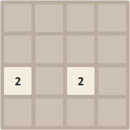 Am Anfang befinden sich auf dem Spielfeld zwei zufällige Kacheln, die eine 2 oder eine 4 tragen.
Ein gültiger Spielzug besteht aus einer Richtungseingabe (oben, unten, rechts, links), welche die Kacheln in die jeweilige Richtung auf dem Spielfeld bewegt.
Der Spielzug ist nur dann gültig, wenn sich mindestens eine Kachel bewegt oder verändert bzw. das Spielfeld sich verändert.