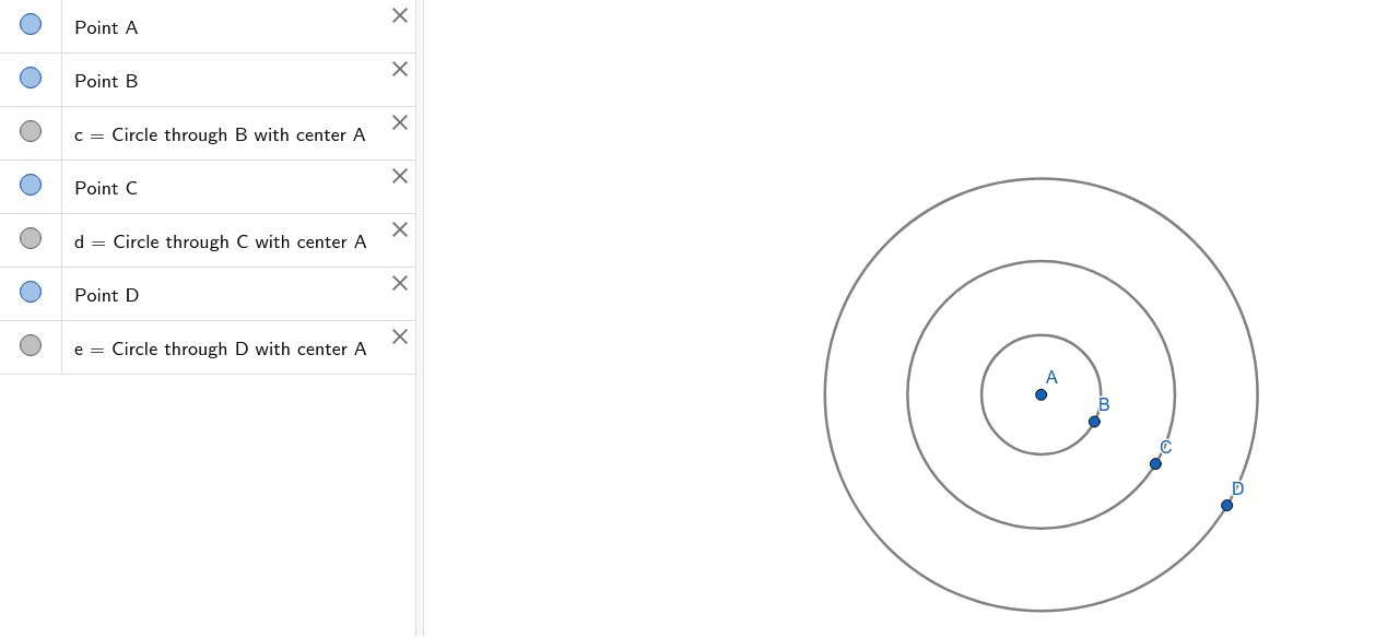 Target Circles GeoGebra