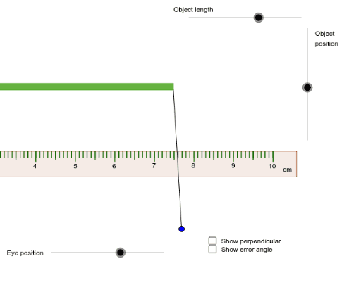 Parallax Errors – GeoGebra